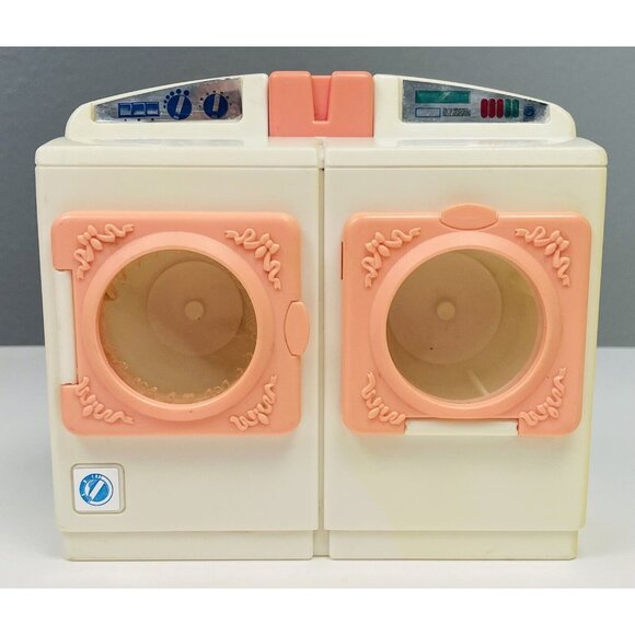 VTG 1993 MATTEL Barbie Pink Sparkles Washer & Dryer Set *Does Not Work/Read* - Picture 1 of 6